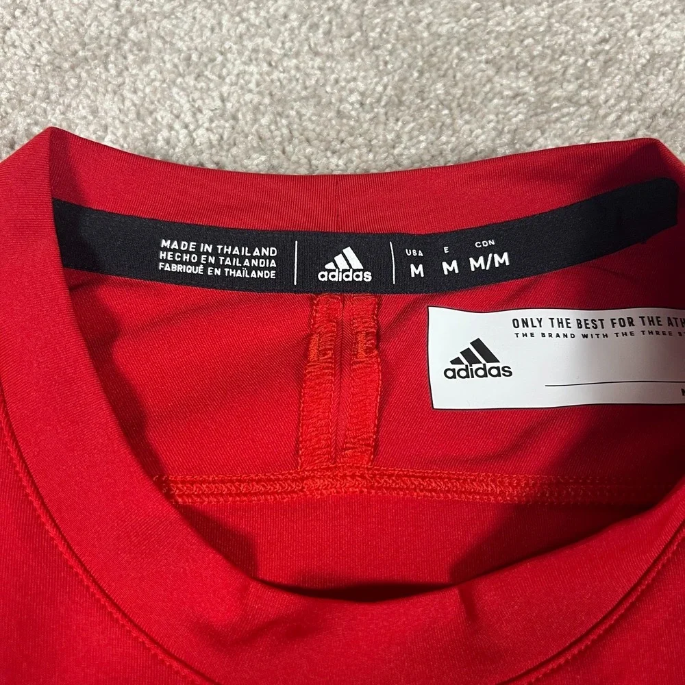 Adidas Performance Mens M Red Kansas‎ Jayhawks Aeroready Training Tee Shirt NWT